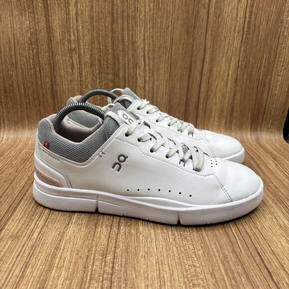On Cloud THE ROGER Advantage Tennis Sneaker Running Shoe White Rose Womens Sz 10 - Picture 1 of 8